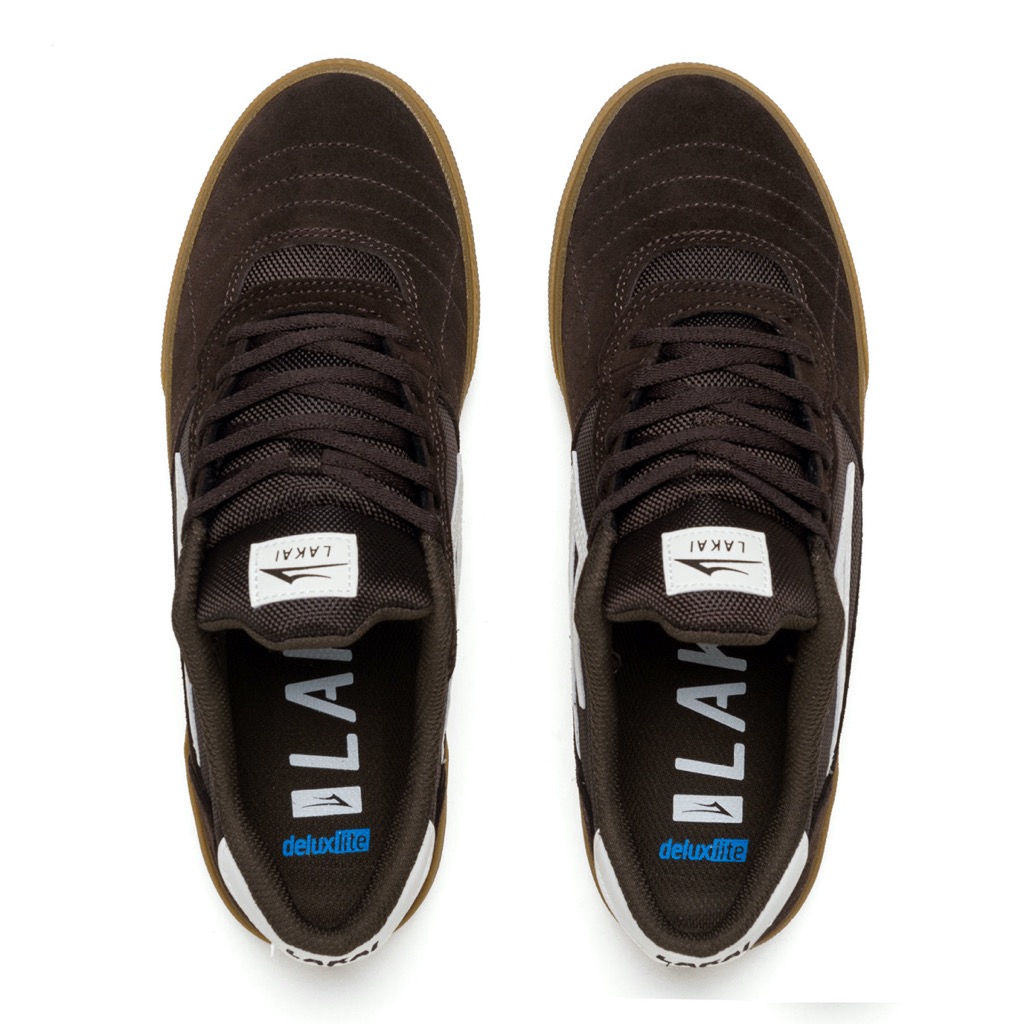 Lakai Cambridge Schuhe - chocolate light blue uv suede US 14