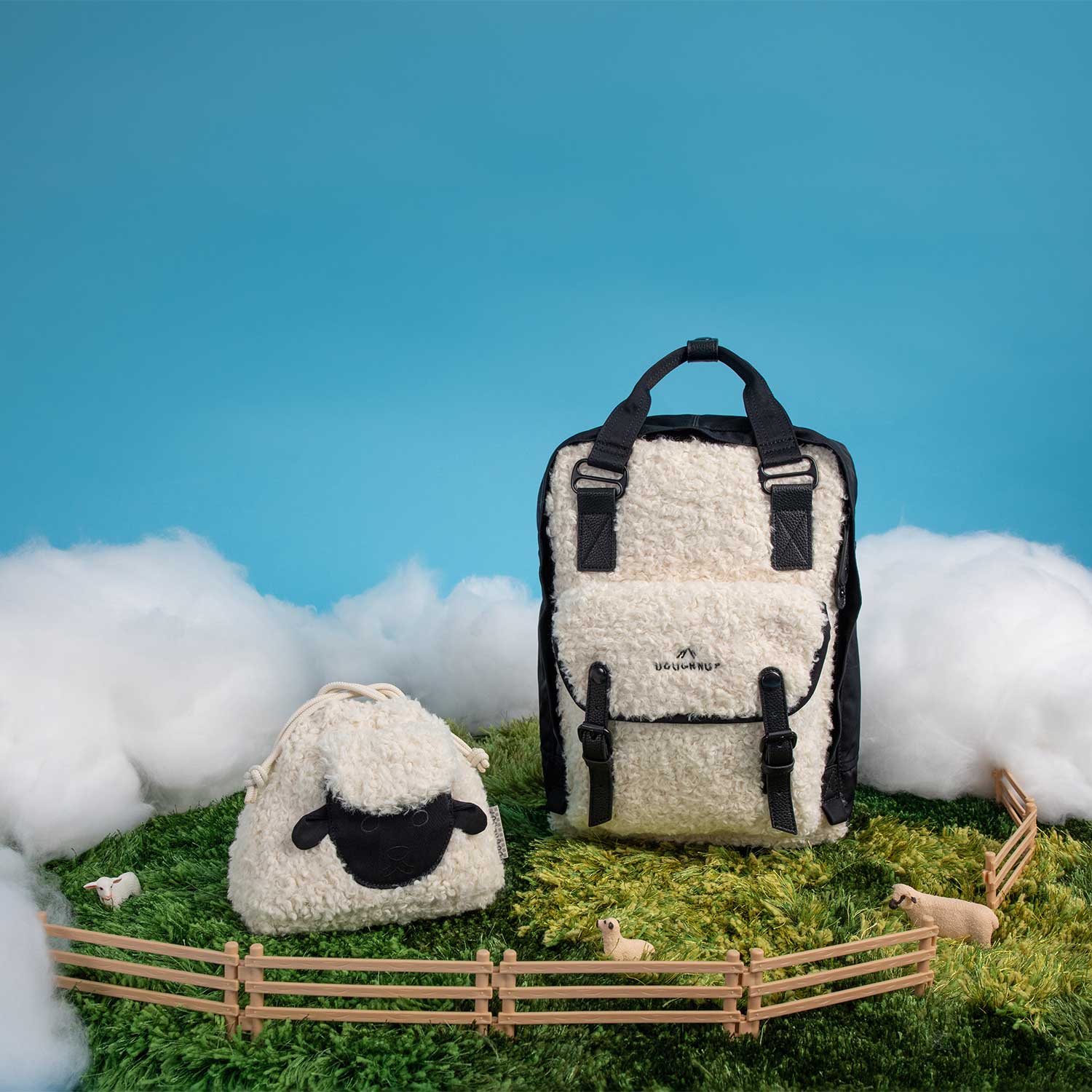 Doughnut Macaroon Fairies & Friends Series Rucksack - white x black