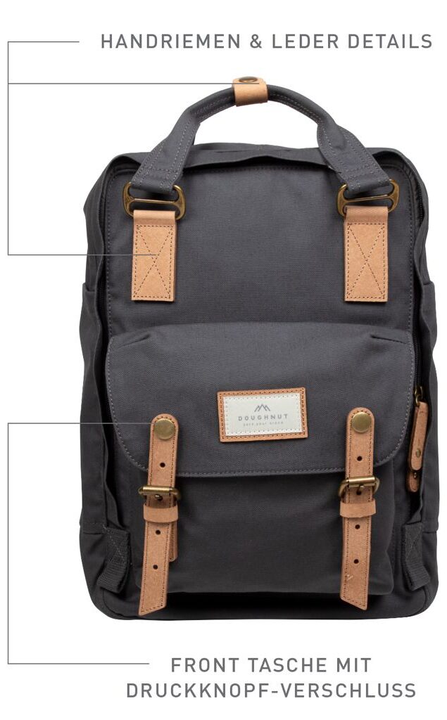 Doughnut Macaroon PFC Free Series Rucksack - charcoal