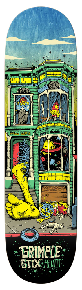 Anti Hero Skateboard Deck Hewitt Grimple Stix Victorians 8,50