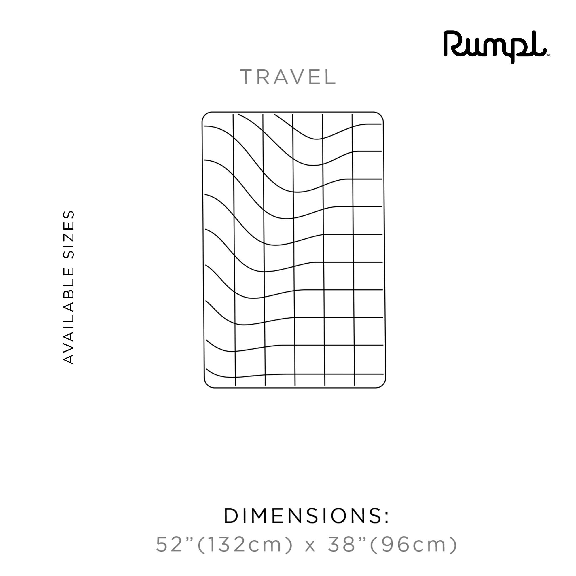 RUMPL Blanket NANOLOFT PRINTED / TRAVEL, patina pixel fade