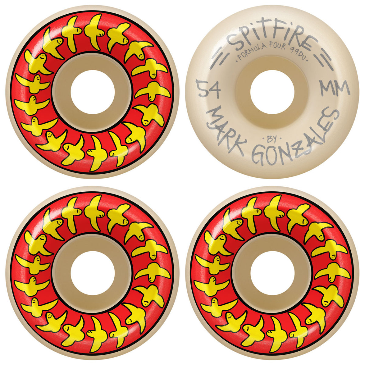 Spitfire Skateboard Rollen F4 Gonz Birds Conical Full 99A 54mm
