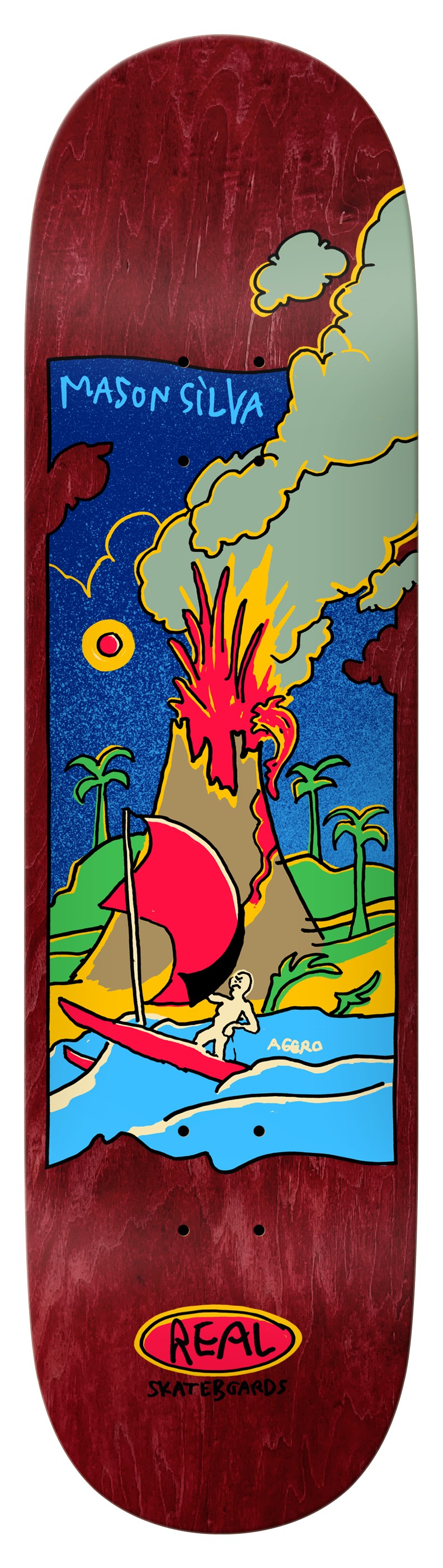 Real Skateboard Deck Mason Volcano DBX 8,25 Real Skateboard Deck Mason Volcano DBX 8,25