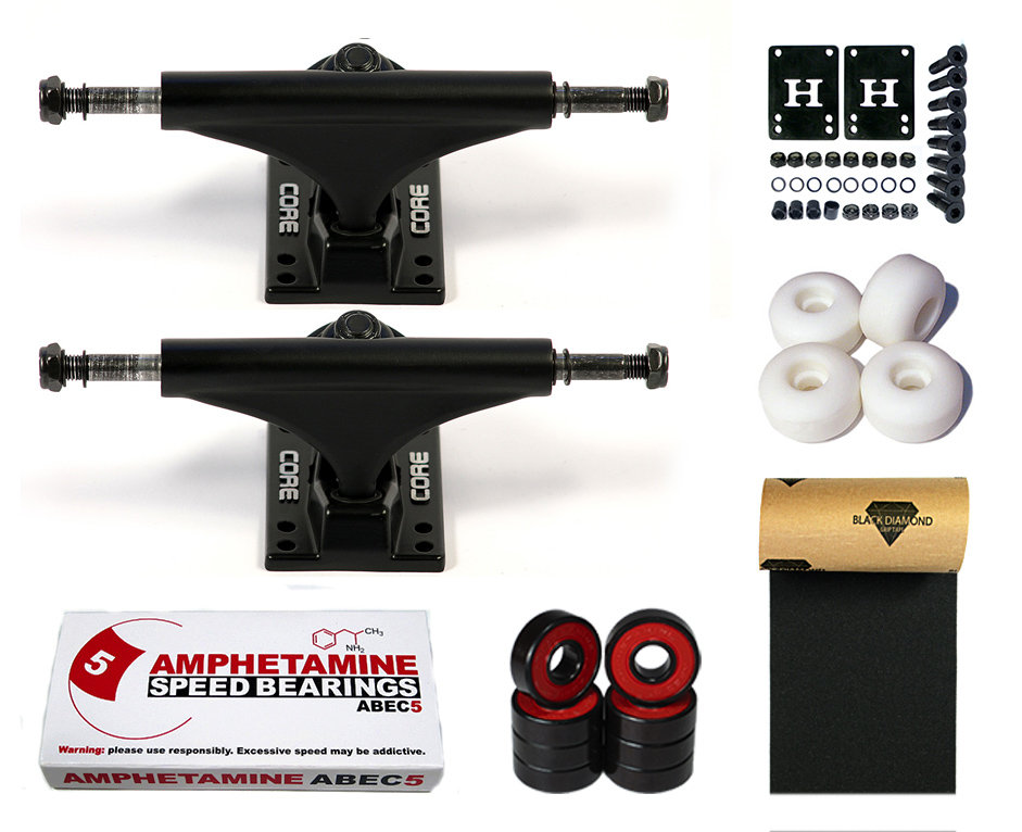 Core Trucks Skateboard Axles Set Black 4.5