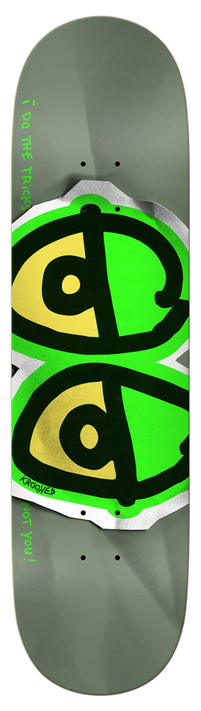 Krooked Skateboard Deck DBX Eyes Bright Orange 8,50