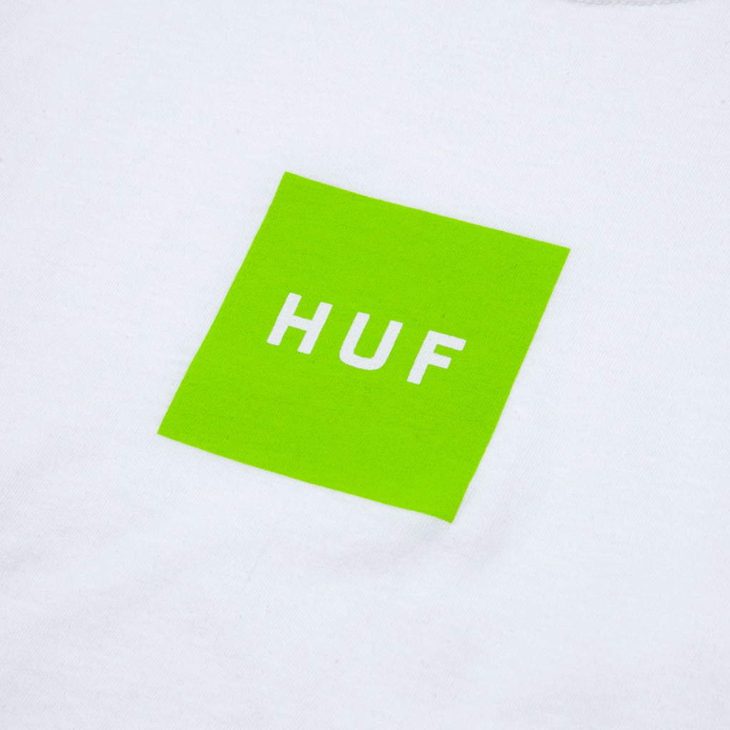 HUF Essentials Box Logo Longsleeve - white XXL