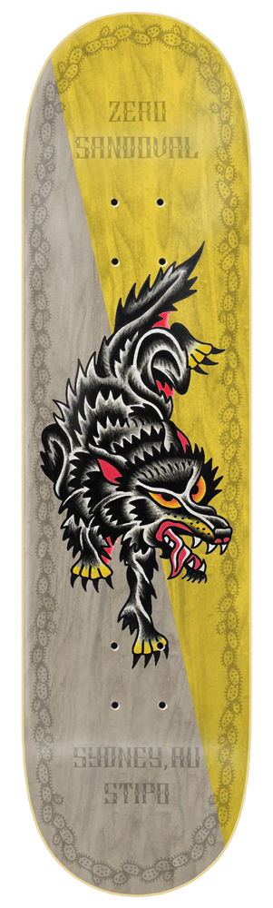 Zero Skateboard Deck Sandoval STIPO 8,375 Zero Skateboard Deck Sandoval STIPO 8,375