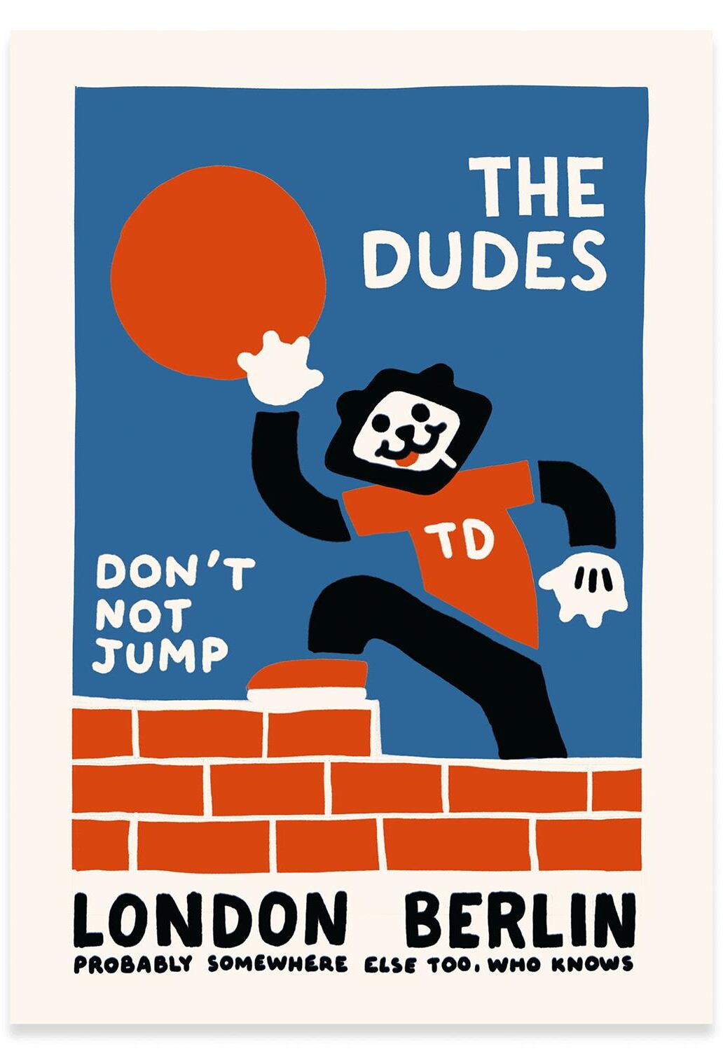 The Dudes Jump Unlimited Print - white