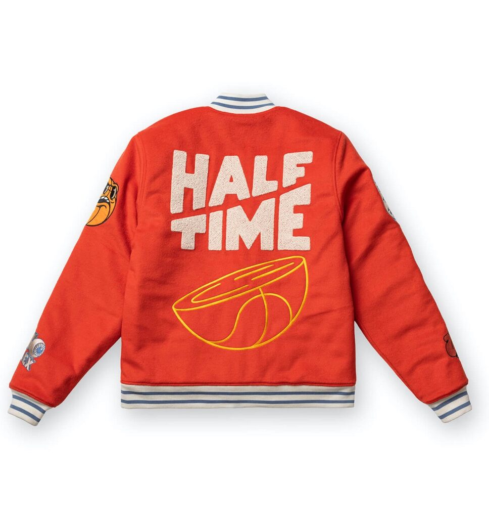 The Dudes Halftime Varsity Jacke - orange XS The Dudes Halftime Varsity Jacke - orange XXXL