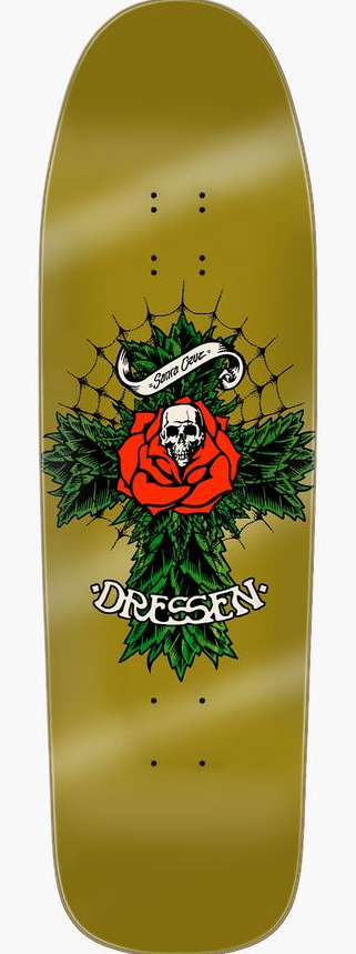 Santa Cruz Dressen Rose Cross Skateboard Deck 9.3 Santa Cruz Dressen Rose Cross Skateboard Deck 9.3