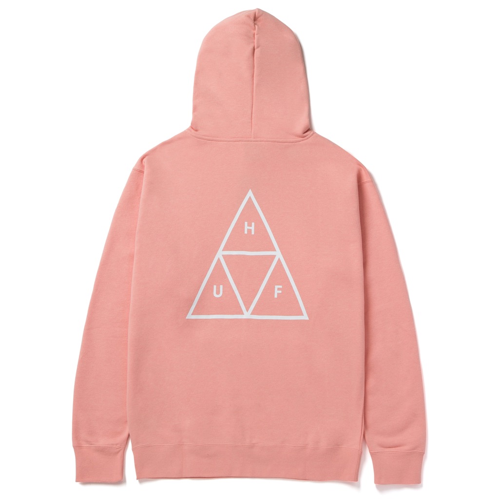 HUF Essentials TT Hoodie - coral pink XXL