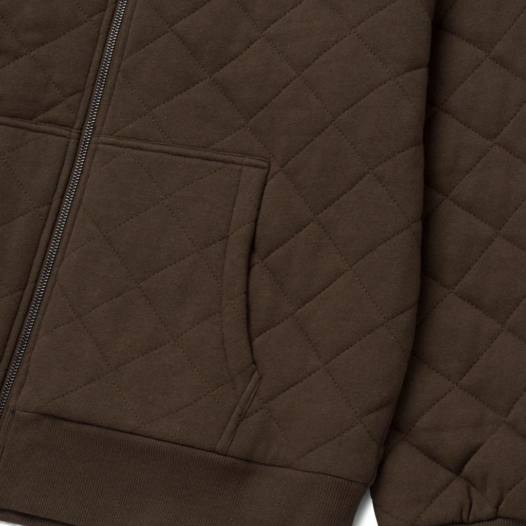 HUF Workman Quilted Full Zip - chocolate XXL