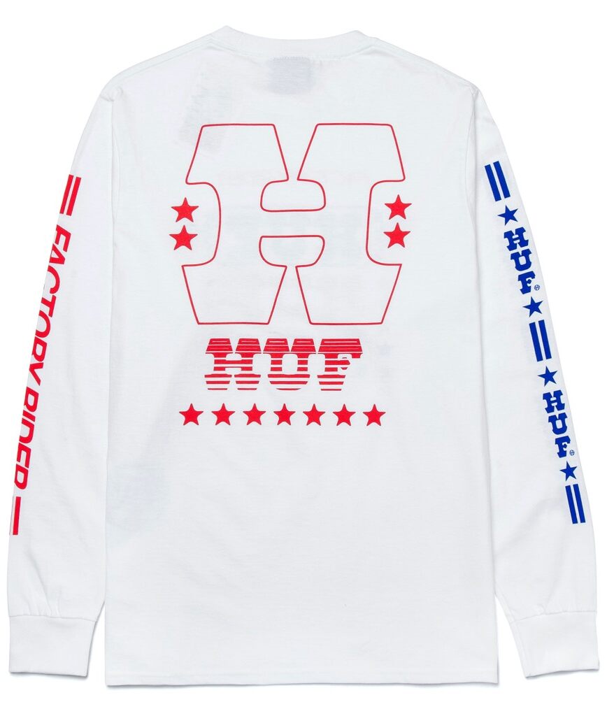 HUF Factory Rider Longsleeve - white S HUF Factory Rider Longsleeve - white XXL