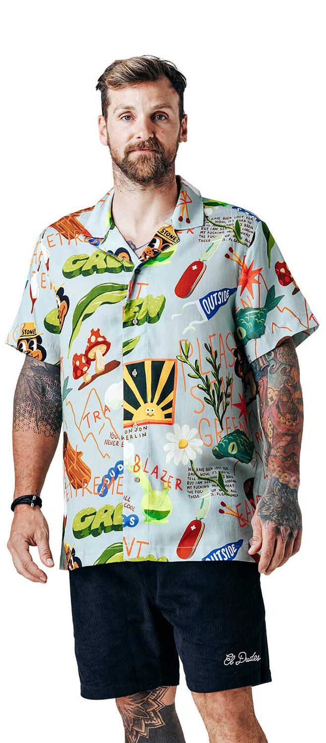 100462-1 The Dudes Treasure Trail Hawaiian Shirt - multicolor XXXL
