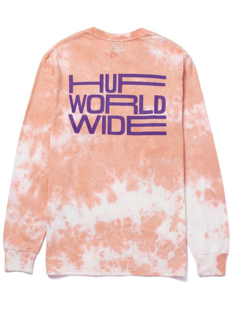 HUF Disorder Longsleeve coral M HUF Disorder Longsleeve coral XXL