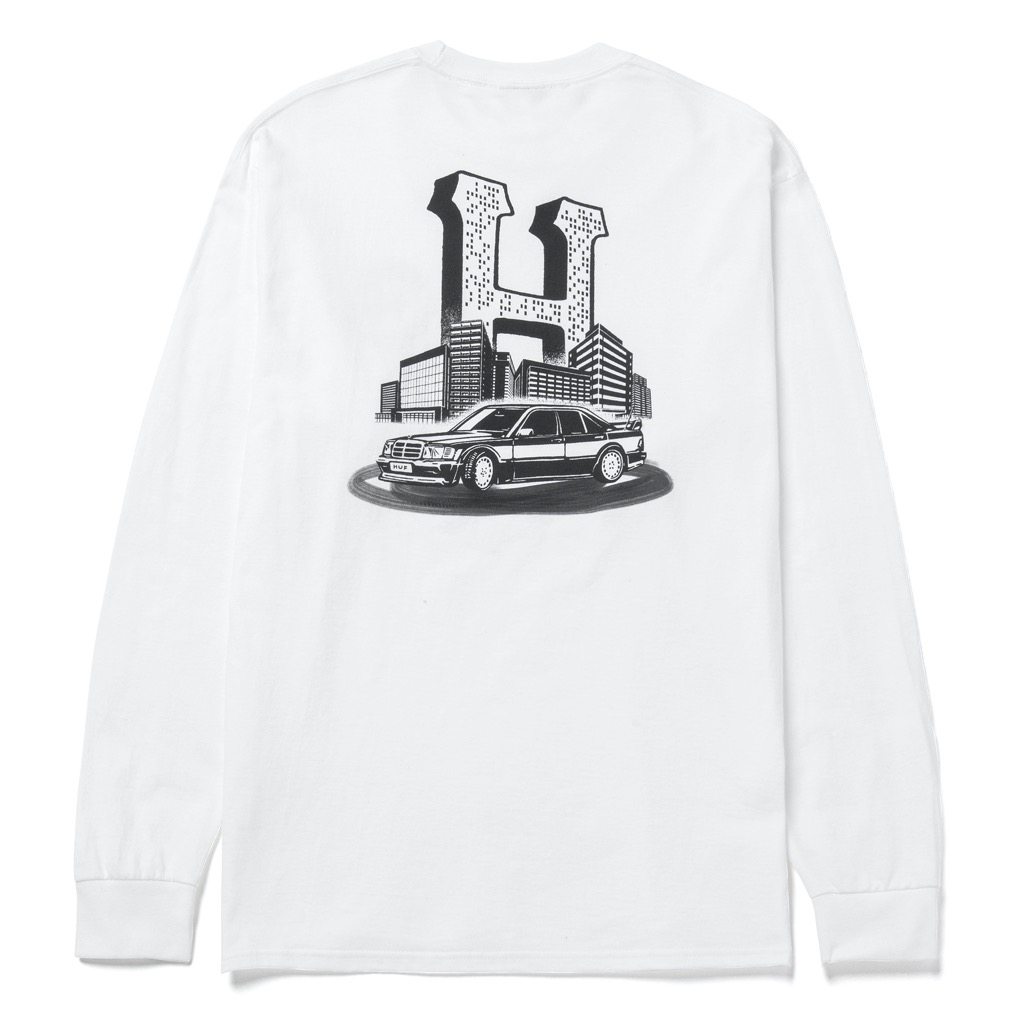 HUF Downtown Spinning Longsleeve - white S