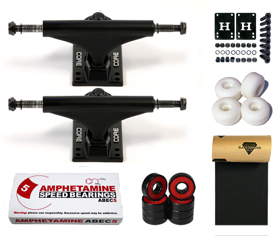 Core Trucks Skateboard Axles Set Black 4.5 Core Trucks Skateboard Axles Set Black 4.5