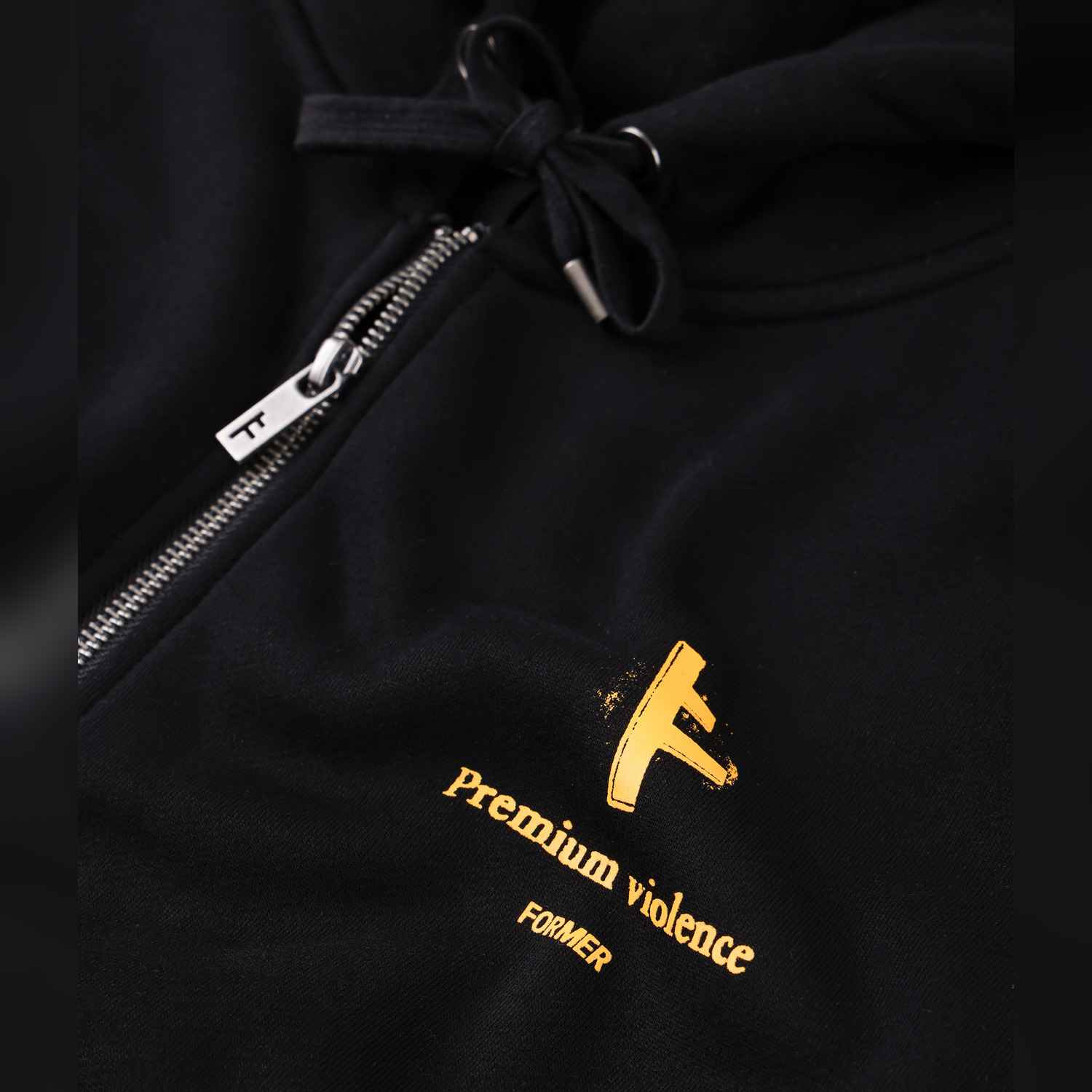 ffl-26224-blk-3 Former Slant F ZT Hoodie - black XL