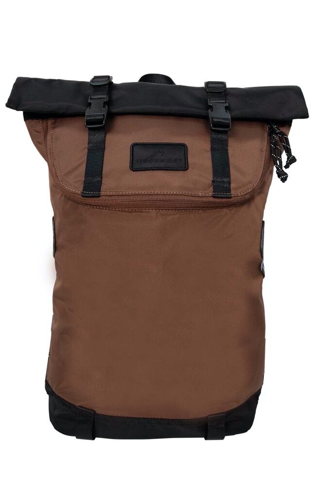 Doughnut Christopher Go Wild Series Rolltop Rucksack - black x brown Doughnut Christopher Go Wild Series Rolltop Rucksack - black x brown