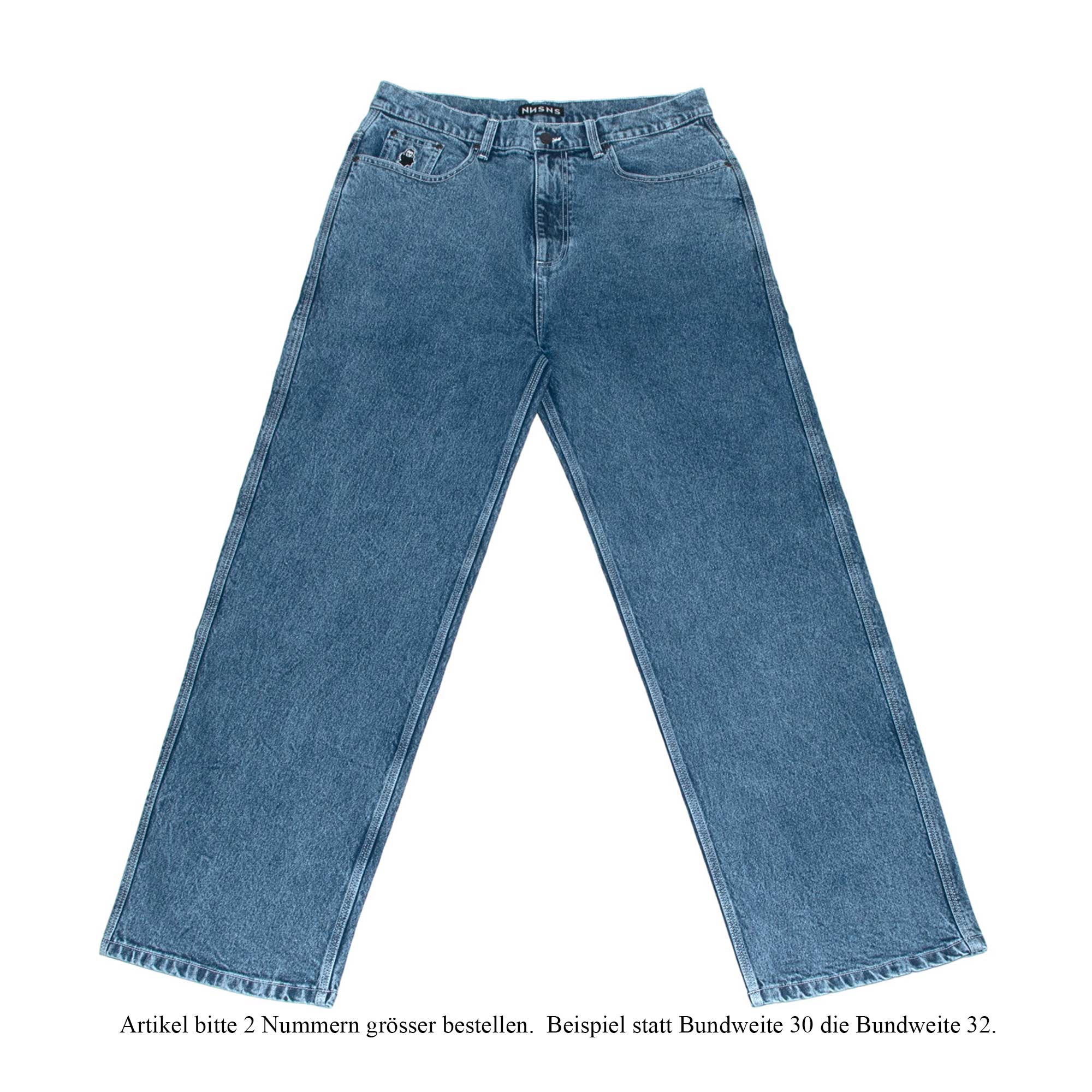 NNSNS Pant BIGGERFOOT SUPERSTRETCH DENIM, stone blue 36/34