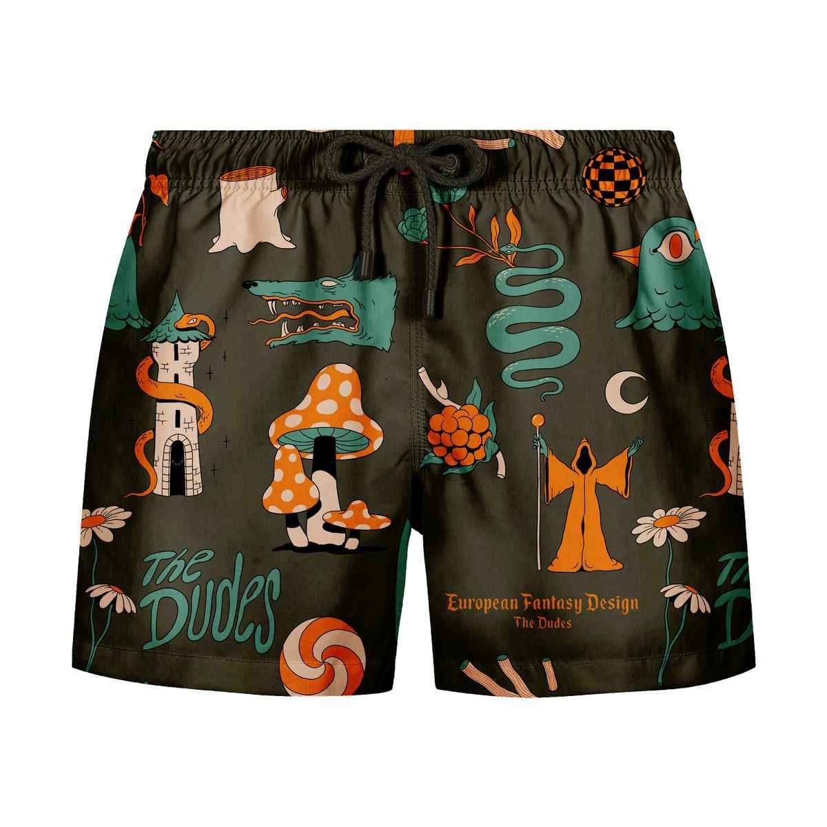 The Dudes European Fantasy Brown Swim Shorts - multicolor The Dudes European Fantasy Brown Swim Shorts - multicolor XXXL