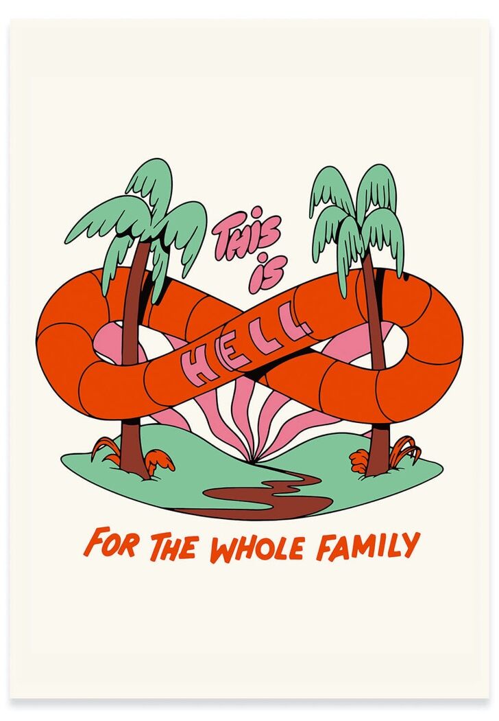 The Dudes Waterpark Unlimited Print - white The Dudes Waterpark Unlimited Print - white