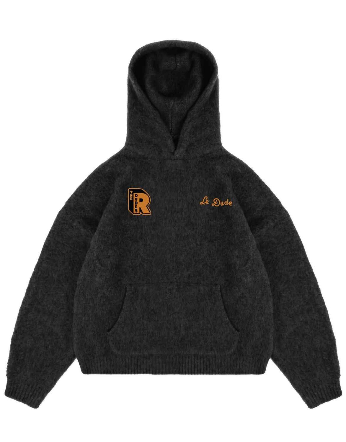 The Dudes Hey you Knitted Hoody - black XXXL