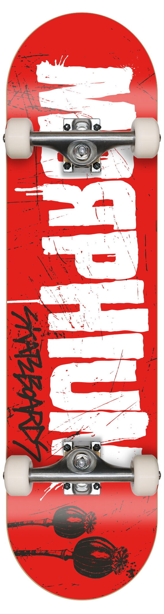 Morphium complete Skateboard Logo Letters red