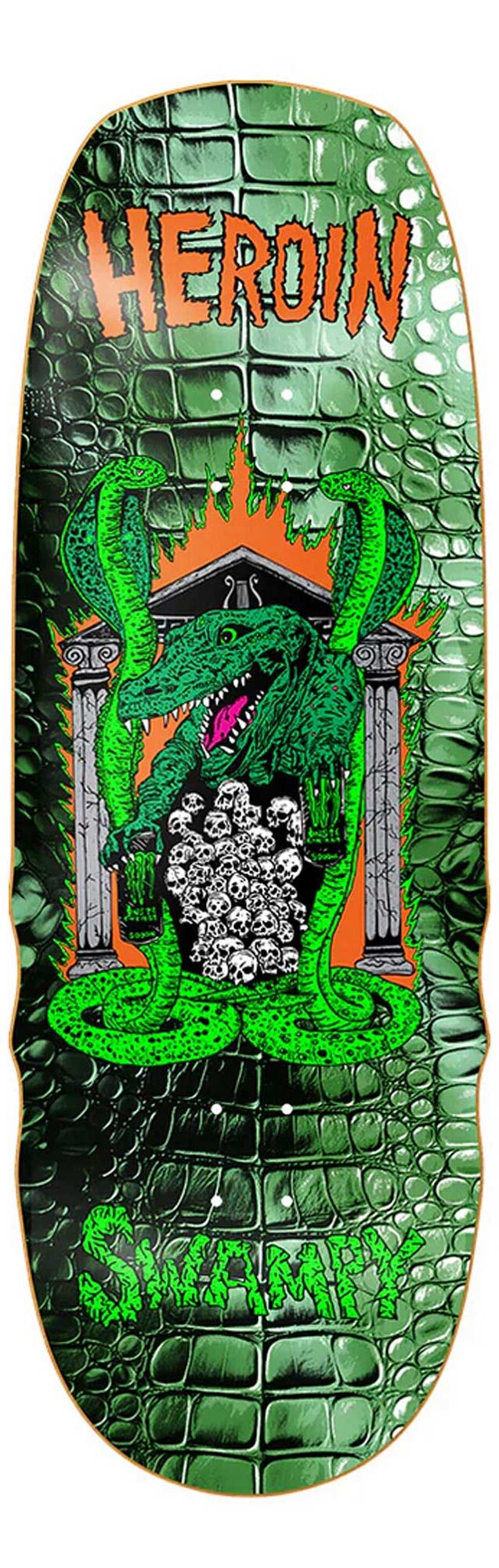 HEROIN Deck SWAMPY KNOCK OFF 10.6, green 10.6 HEROIN Deck SWAMPY KNOCK OFF 10.6, green 10.6