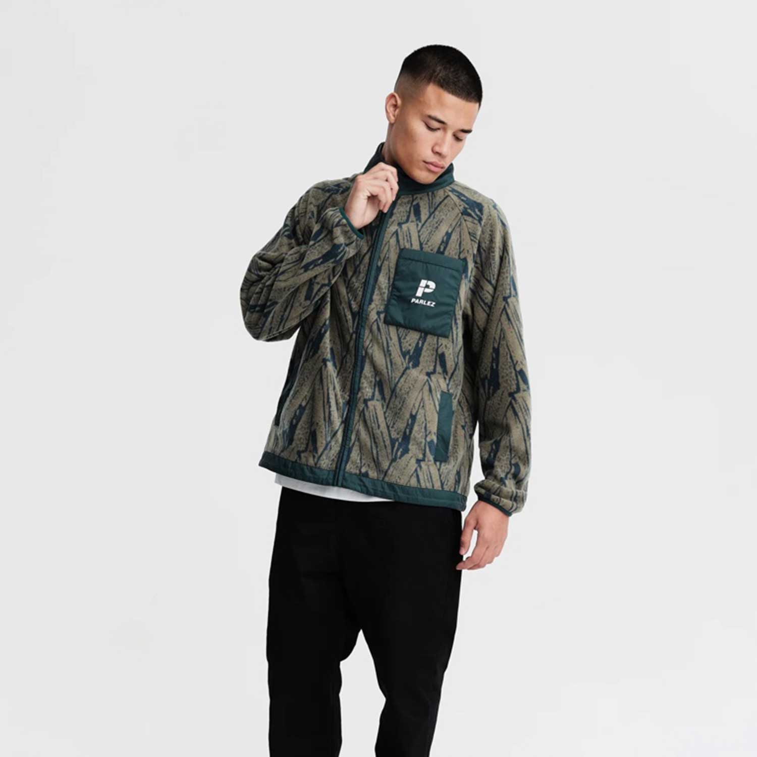 Parlez Duke Fleece - olive green XXL