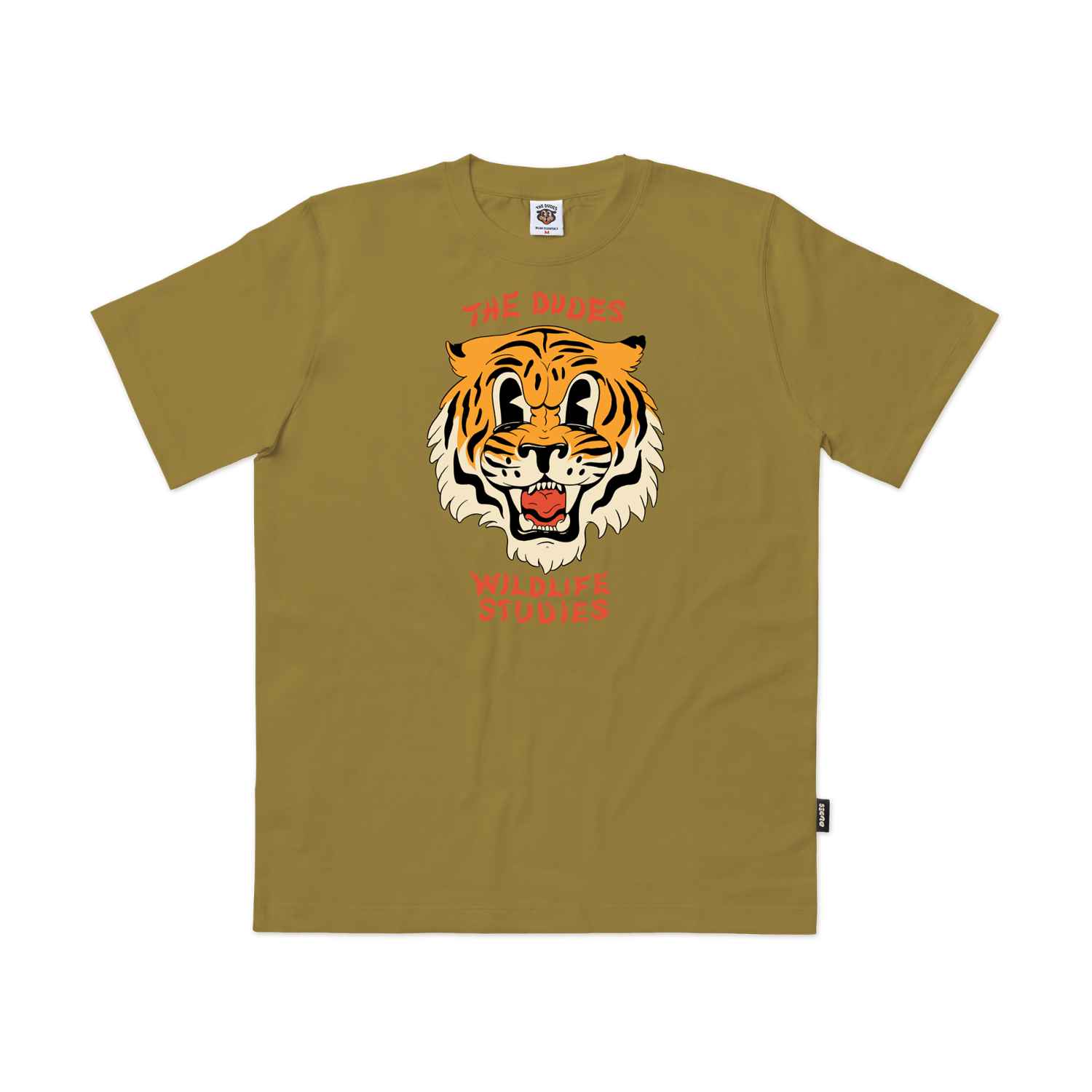 The Dudes Wildlife Studies Classic T-Shirt - Olive oil XS The Dudes Wildlife Studies Classic T-Shirt - Olive oil XXXL