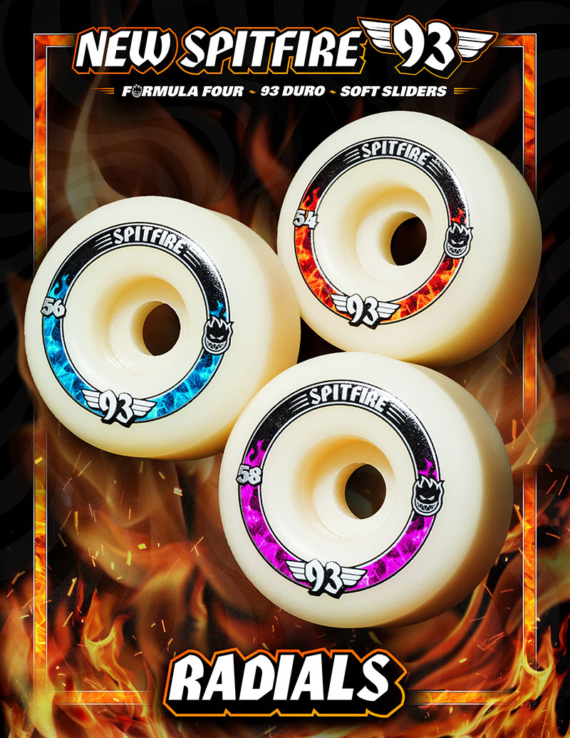 Spitfire Soft Sliders Wheels Formula 4 Radials 93a 54mm