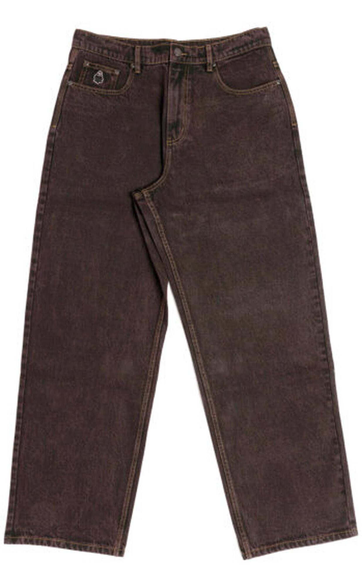 NNSNS Pant BIGGERFOOT DENIM, burgundy acid wash 22/28