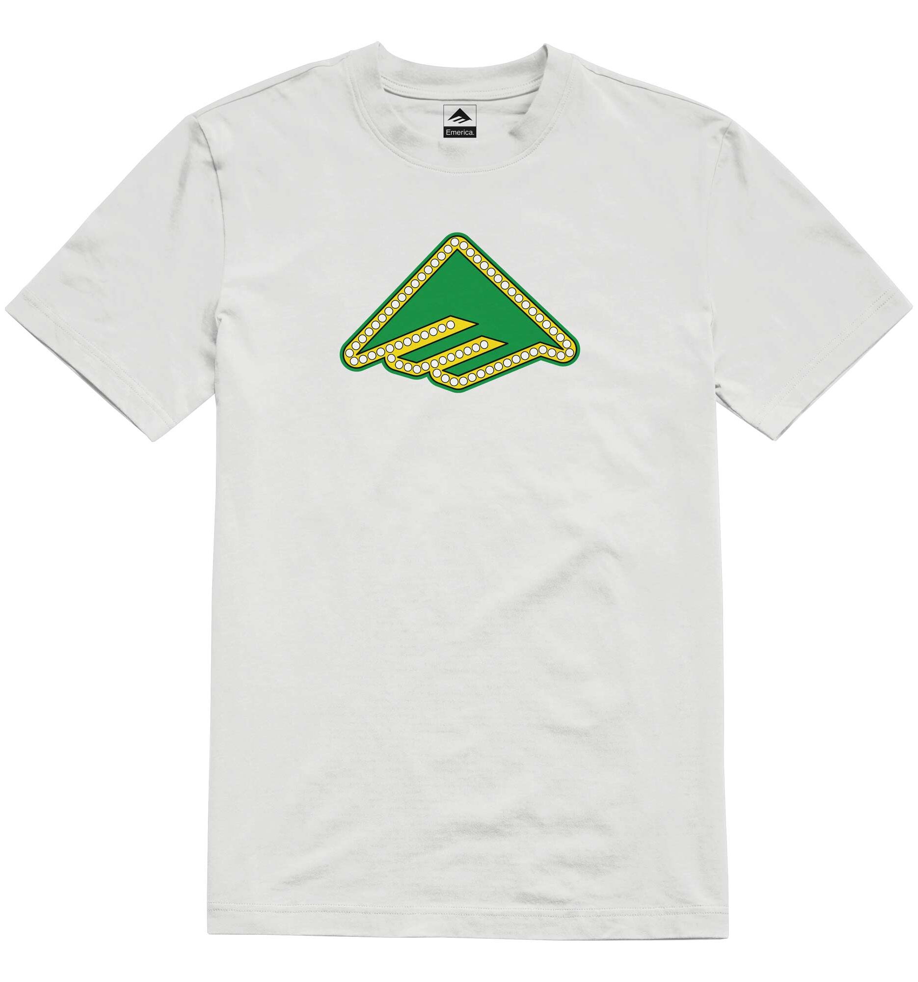 EMERICA T-Shirt SHAKE JUNT TRIANGLE LIGHTS white EMERICA T-Shirt SHAKE JUNT TRIANGLE LIGHTS, white XL