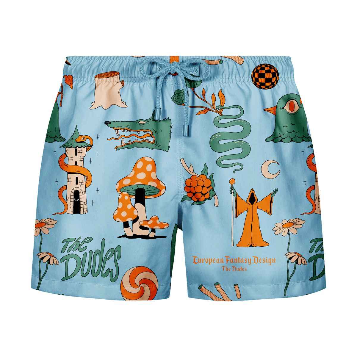 The Dudes European Fantasy Blue Swim Shorts - multicolor XXXL