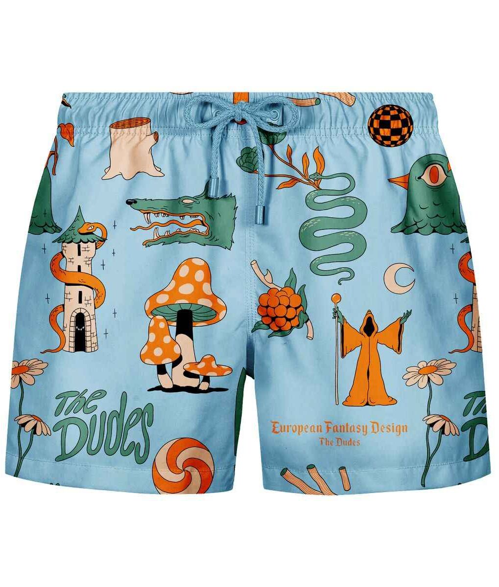 The Dudes European Fantasy Blue Swim Shorts - multicolor The Dudes European Fantasy Blue Swim Shorts - multicolor XXXL
