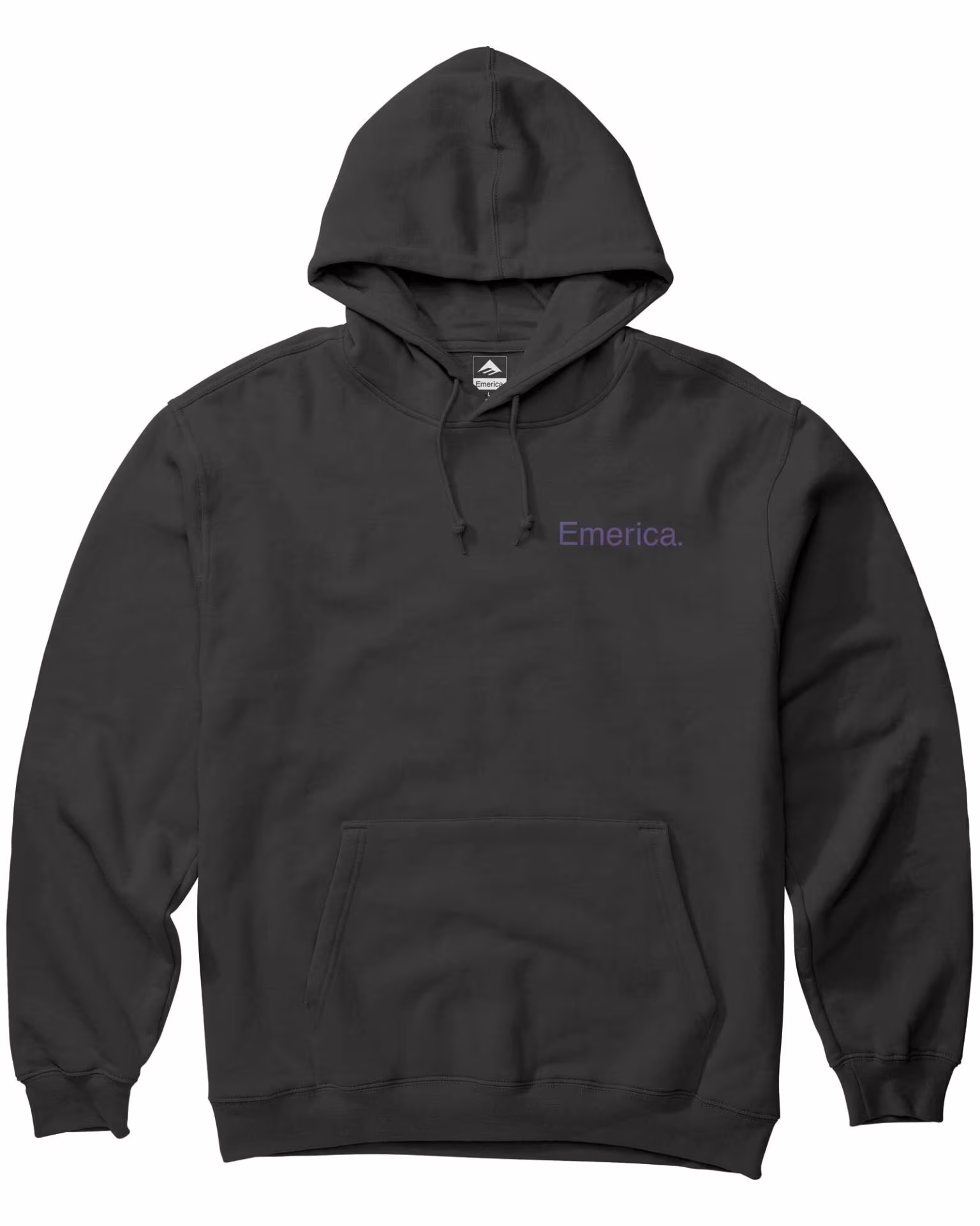 EMERICA Sweat PURE TRIANGLE HOODIE, black/purple XL EMERICA Sweat PURE TRIANGLE HOODIE, black/purple XL