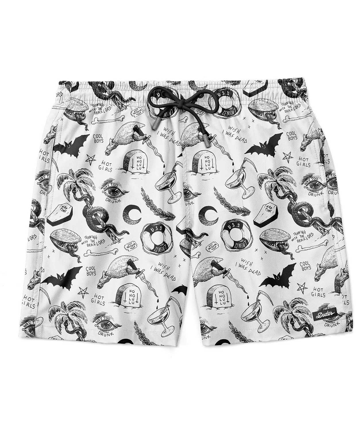 The Dudes Occult Swim Short - off-white