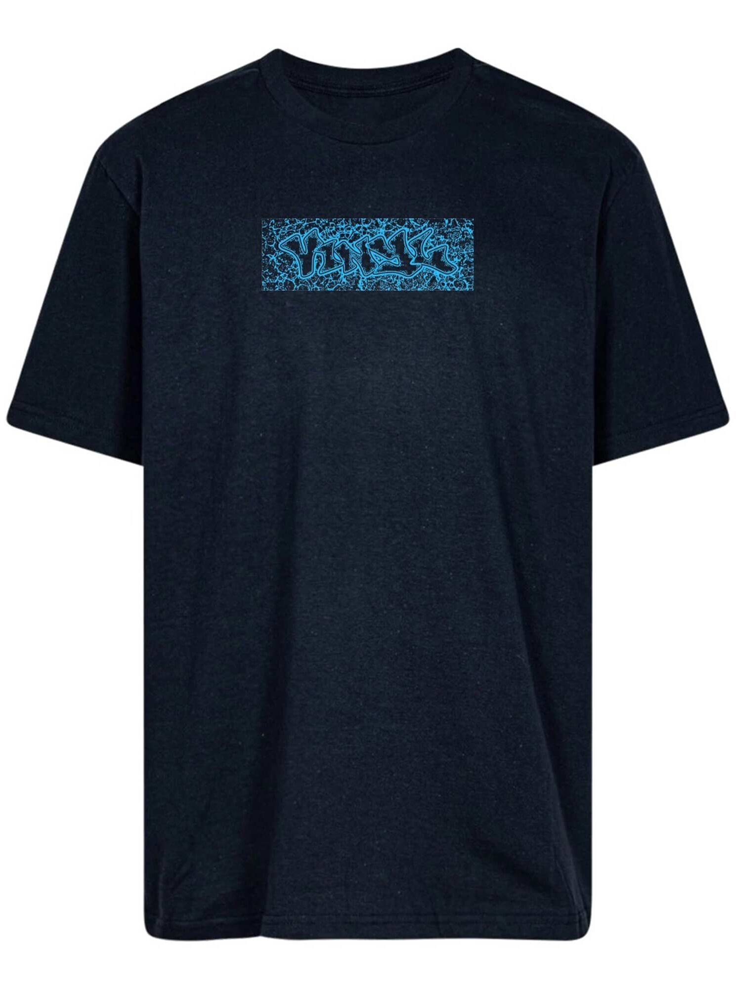 VINYL T-Shirt BLUE SPLAT black VINYL T-Shirt BLUE SPLAT, black L