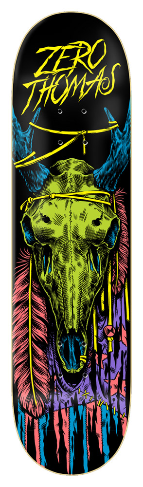 Zero Skateboard Deck Thomas Black Light 8,25