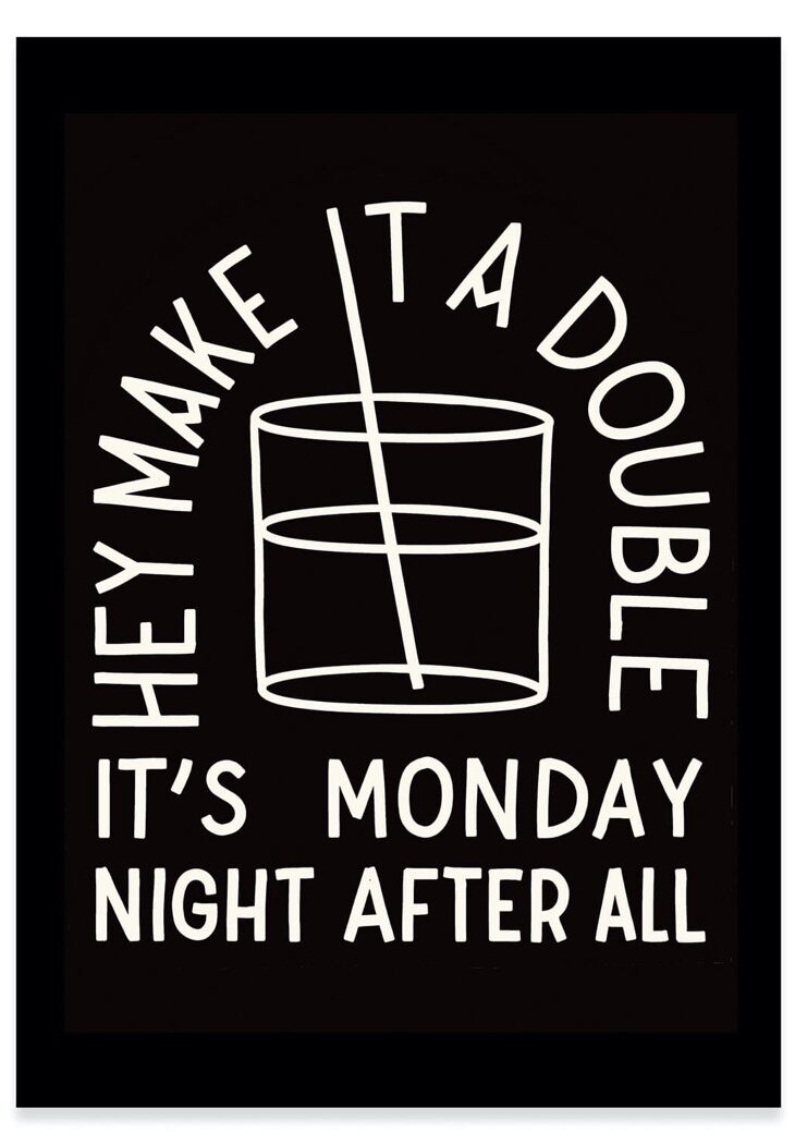 The Dudes Monday Unlimited Print - black