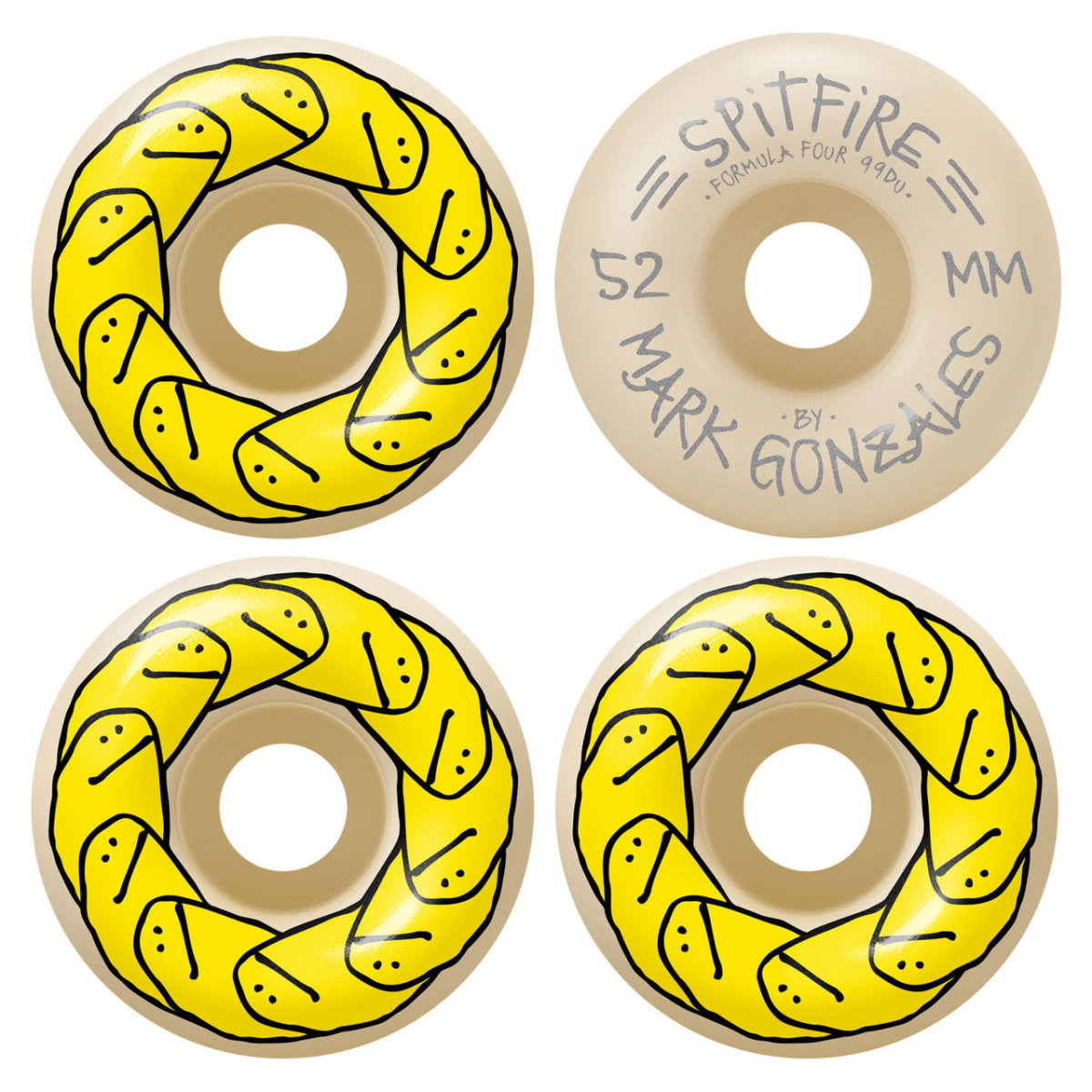 Spitfire Skateboard wheels F4 Gonz Shmoos Conical Full 99A 52mm