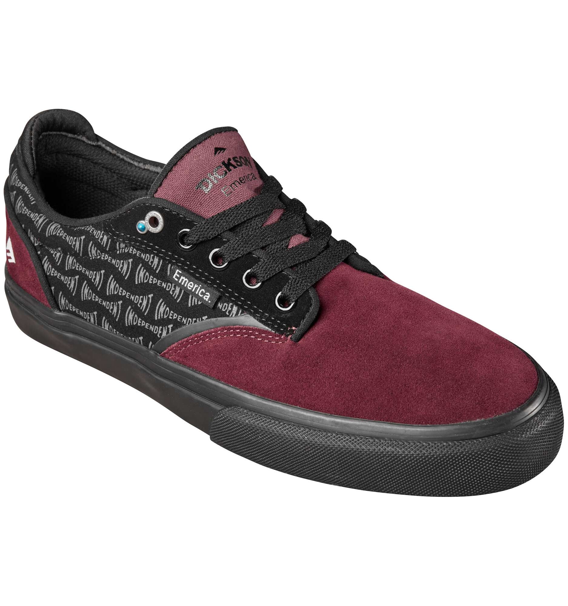 EMERICA Shoe DICKSON X INDEPENDENT red/bla, red/black 12