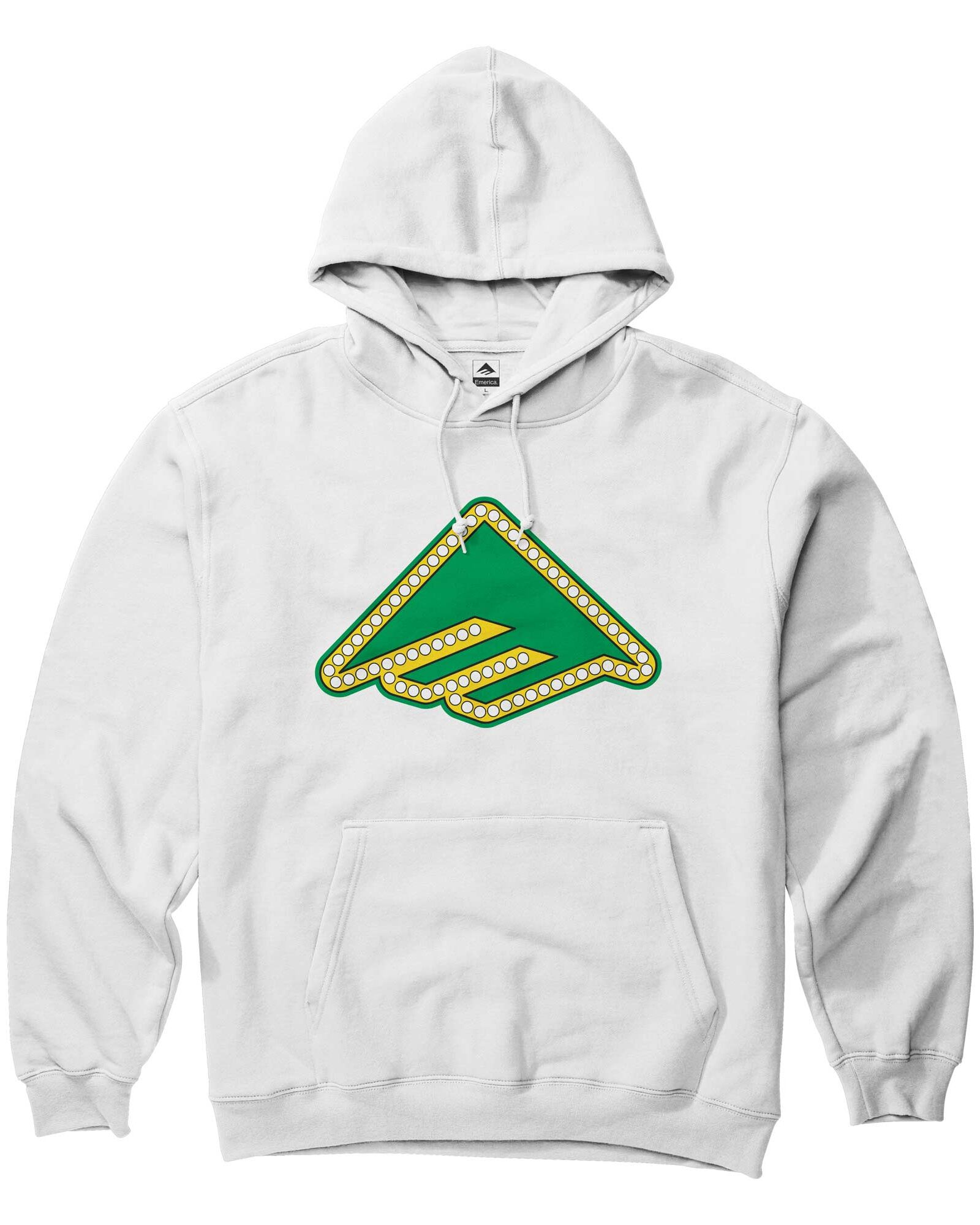 EMERICA Sweat SHAKE JUNT TRIANGLE LIGHTS HOODIE white EMERICA Sweat SHAKE JUNT TRIANGLE LIGHTS HOODIE, white XL