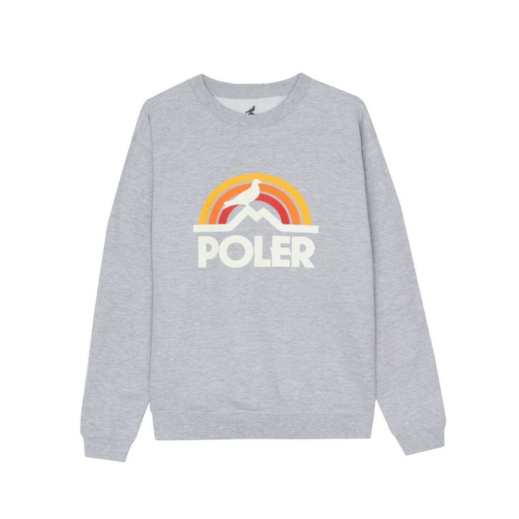 Poler Pigeon Rainbow Pullover - gray heather XXL
