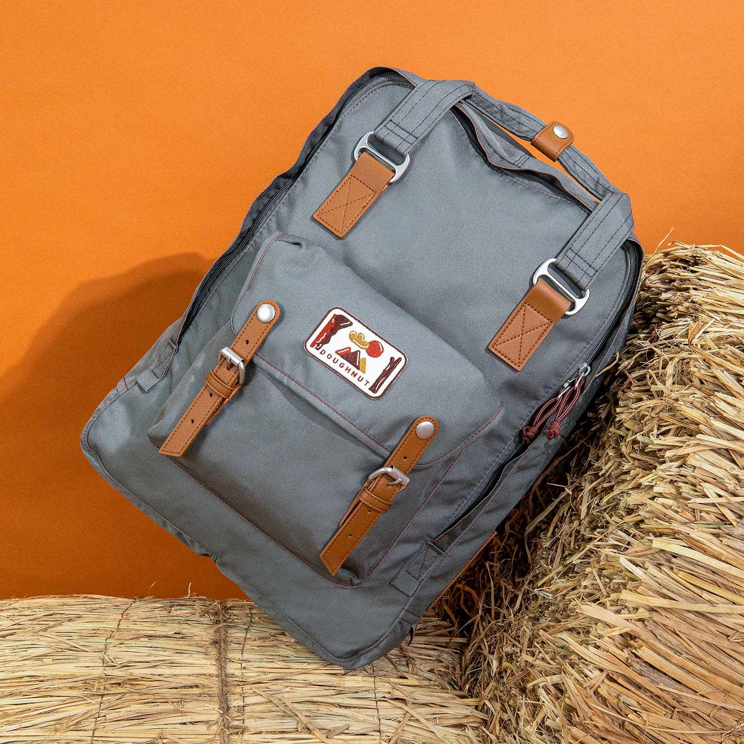 Doughnut Macaroon Large Dreamwalker Backpack - grey