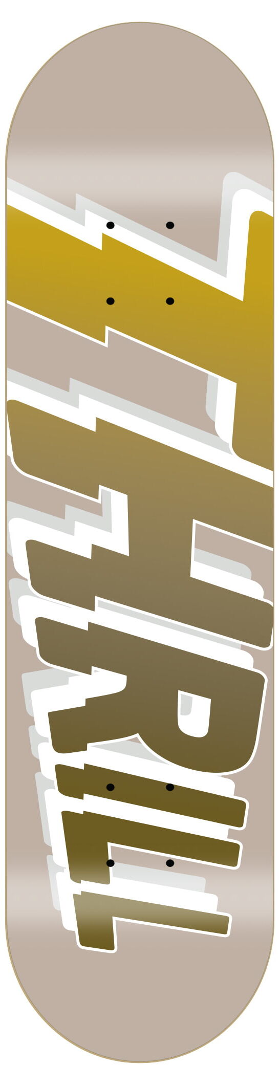 Thrill Skateboard Deck Logo Sand