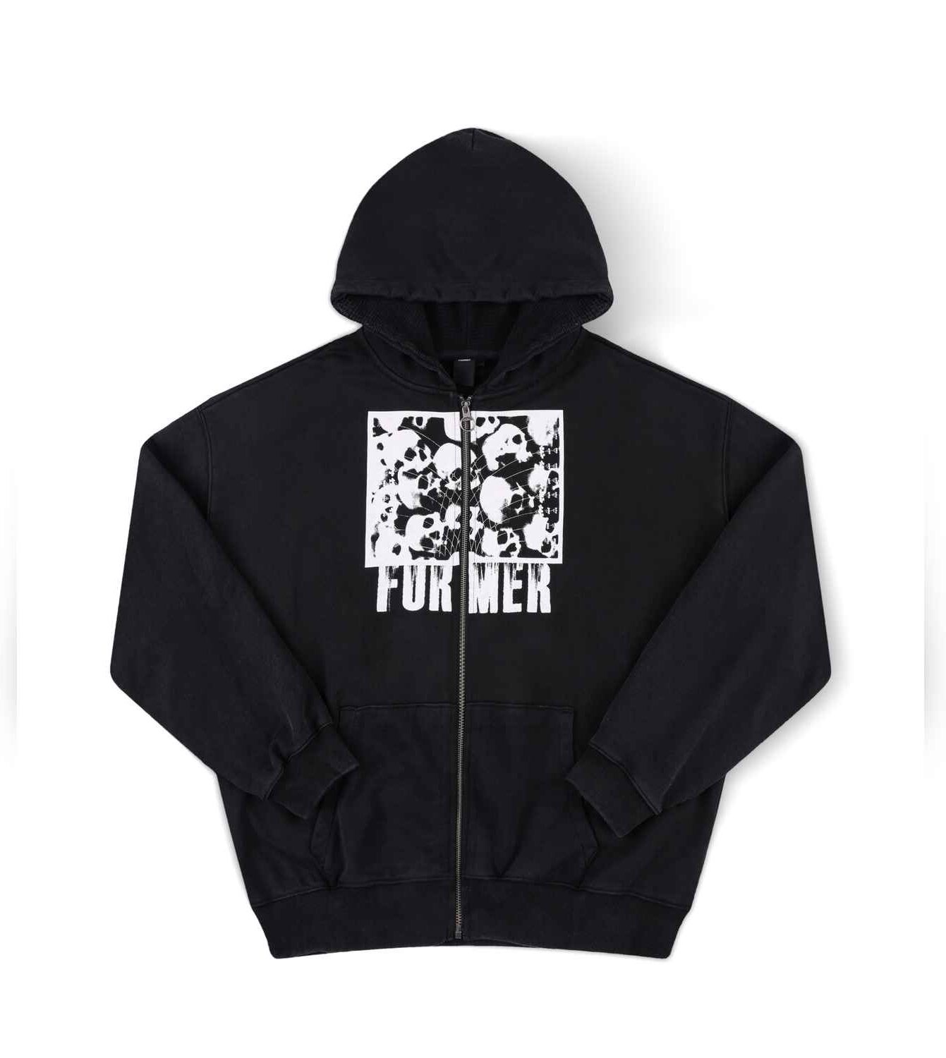 ffl-25502-acdblk-1 Former Vital Zip Hoodie - acid black XL