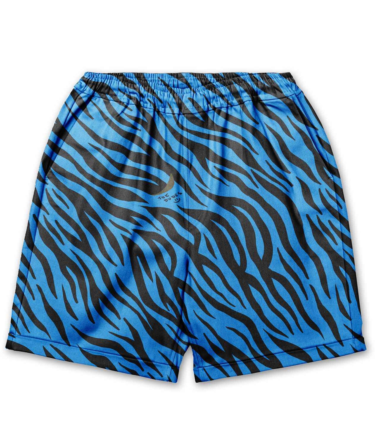 10042962-1 The Dudes TIGRRRR blue EZ Premium Shorts - Multicolor XXXL