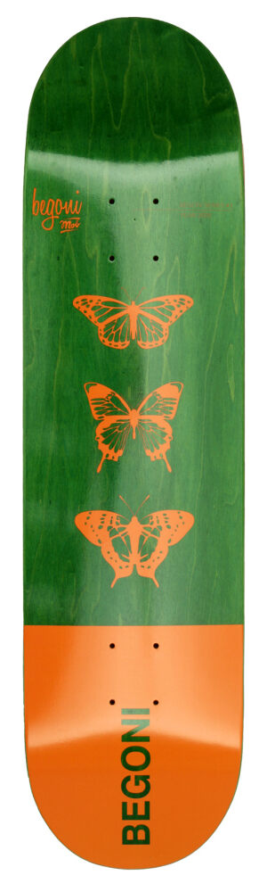 MOB Skateboards x Begoni Triple Butterfly Deck - 8.25 MOB Skateboards x Begoni Triple Butterfly Deck - 8.25